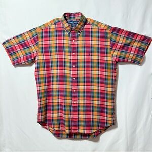 Ralph Lauren Blake Men's Size M Vibrant Plaid Button Down Shirt‎ Excellent
